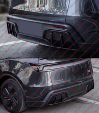 2 Piece For 2025-2026 Tesla Model Y Juniper Gloss Black Shark Fin Rear Bumper Diffuser Kit