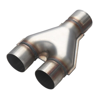 Welded Exhaust Tip Y-Pipe 2.5" Dual Inlet/2.5"inch Single Outlet Stainless Steel