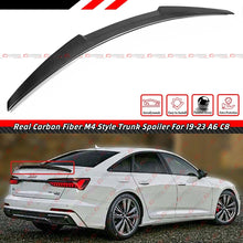 Real Carbon Fiber Rear Trunk Spoiler Wing fit for Audi A6 S6 C8 Sedan 2019-2024