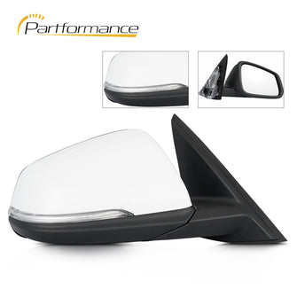 Right Passenger Side Rear View Side Mirror White w/Turn Signal For BMW X1 F48 F49 2016-2021