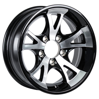 13'' X 5.5'' Aluminum Trailer Wheel 5 Lug 4.5 Center A1411 Black Rim