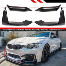 Carbon Fiber Front Lower Splitter +  Bumper Upper Fang fit for BMW F80 M3 M4 F82 F83