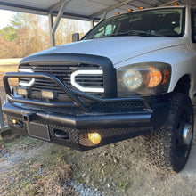 Black Front Hood Grill Bumper Grille Shell w/ LED Light for Dodge Ram 1500 2500 3500 2006-2009