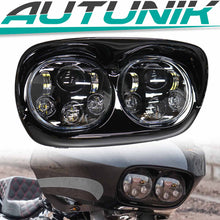 5.75" Dual LED Headlight Projector Fits For Harley Touring Road Glide 1998-2013