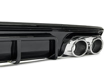 （Only Sline）For Audi A6 S6 C8 2019-2025 Rear Bumper Lip Rear Diffuser Gloss Black + Chrome Exhaust Tips