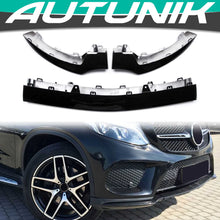 Glossy Black Front Bumper Lip Spoiler Molding Trim For Mercedes GLE C292 GLE43 AMG 2016-2019 di108