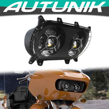 Black LED Headlight Headlamp Projector Hi/Lo Beam Fit for Road Glide 2015-2023