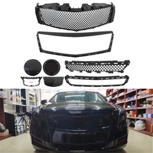 Black Front Upper Grille + Lower Grill w/ Frame for Cadillac XTS 2013-2017