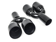 Staggered Black Quad 4.5" Out 3" In 304 Stainless Steel Exhaust Tips Dual Wall