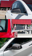 For 2017-2025 Tesla Model 3 Direct Add-on Real Carbon Fiber Side Mirror Covers Cap