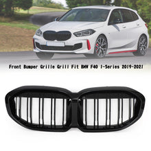 Gloss Black Front Kidney Hood Grille For BMW F40 1-Series 2020-2024