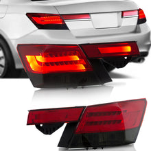 4PCS LED Tail Lights For Honda Accord 2008-2012 Red Smoked Lens Rear Lamps