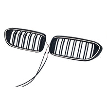 For 2017-2020 BMW 5 Series G30 Front Bumper Grille W/LED Lamp Gloss Black Double Line Kidney Grill