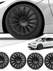 4pcs19 inch Matte Black Hub Cap Wheel Rim Cover For Tesla Model Y 2020-2023