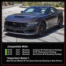 GT-V Style Winglet Front Bumper Lip Splitter For 2024-2025 Ford Mustang S650 AMPP