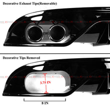 For 2017-2018 Hyundai Elantra Sedan Gloss Black Rear Bumper Diffuser w/ Extensions