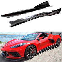 Gloss Black Winglet Side Skirt Extension For 2020-2024 Corvette C8 Z51