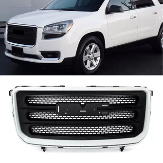 For 2013-2017 GMC Acadia SLT Summit Front Bumper Upper Grille White/Black