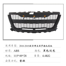 Front Grille Mesh Grill Black with Amber Lights for Chevrolet Colorado 2016-2020