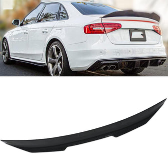 Gloss Black Rear Trunk Spoiler for Audi A4 B8.5 Sedan 2013-2016