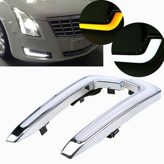 Front LED Fog Lamps Daytime Running Light w/Controller for Cadillac XTS 2013–2017