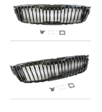 Black / Chrome Front Bumper Grille Upper Grill Vertical Fits for KIA Sorento 2015-2017