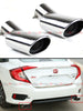 2 x Stainless Polished Muffler Tail Pipe Exhaust Tips For 2016-2021 Honda Civic