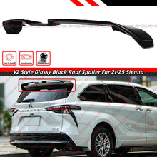 For 2021-2025 Toyota Sienna Gloss Black Rear Roof Spoiler Wing Extension