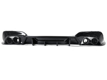 For 2019-2022 BMW G20 M340i Gloss Black Rear Diffuser w/ Exhaust Tips Pair