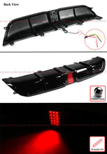 For 2022-2025 Honda Civic Hatchback Gloss Black LED Rear Diffuser + Smoked Bumper Light