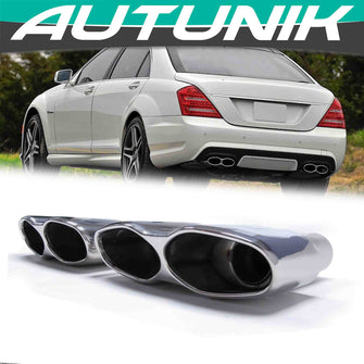 AMG Style Exhaust Tips Replace For Mercedes W221 S550 S63 S65 AMG 2007-2013