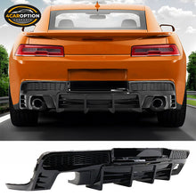 Fits 2014 2015 Chevrolet Camaro Ikon Style Rear Diffuser Bumper Lip Spoiler Gloss Black PP