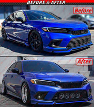 Matte Black Front Bumper Lower Grille Radiator For 2022-2024 Honda Civic Sedan & Hatchback