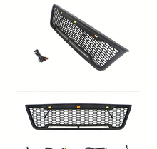 Black Front Bumper Upper Grille w/ LED Lights fit for 2003-2007 Ford E150 E250 E350