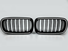 For 2014-2018 BMW X5 F15 X6 F16 Gloss Black LED Light Front Kidney Grille Upper Grill Radiator