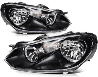 For 2010-2014 Volkswagen GTI Golf Jetta Sportwagen(MK6) Headlights Assembly Pair