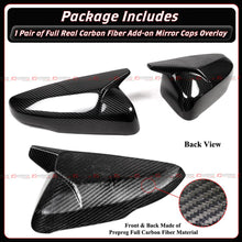 For 2014-2025 Cadillac CT5 CT6 CTS Full Carbon Fiber M Style Side Mirror Covers Caps Stick-On