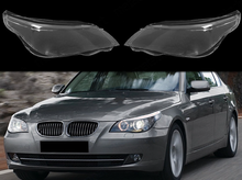 Pair Front Headlight Headlamp Lens Cover For BMW E60 E61 5Series 525i 530i 535i 2003-2010