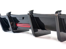 Carbon Fiber Look Rear Diffuser w/ LED Brake Light For Audi A5 S-Line S5 B9 2017-2019