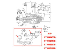 4pcs Left + Right Headlight Mount Bracket Support For AUDI A5 S5 B8.5 2013-2016