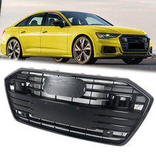Front Bumper Upper Grille Gloss Black For Audi A6 S6 C8 2019-2025