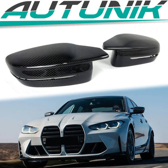 Real Carbon Fiber Mirror Cover Caps Replace for BMW M3 G80 M4 G82 G83 2021-2024