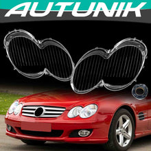 Front Headlight Lens Cover With Sealant For Mercedes SL W230 2003-2008 L&R