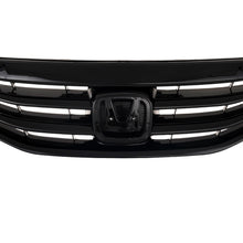 For 2011 2012 Honda Accord Gloss Black Front Bumper Upper Grille Mesh Grill