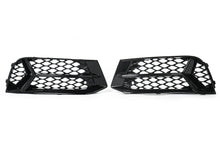 Gloss Black Fog Light Grilles Cover Pair For 2017–2020 Audi A3 8V Sedan (Non-S-Line)