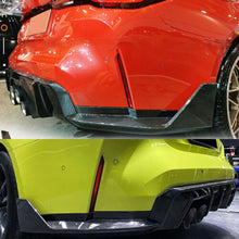 Carbon Look Rear Bumper Corner Splitter Extension for BMW G80 M3 2021-2023