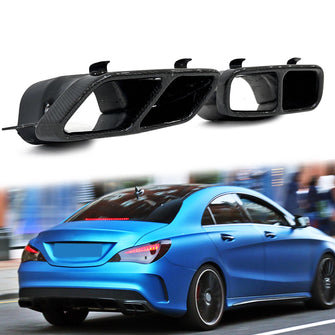 Carbon Fiber Exhaust Tips for Mercedes A W176 CLA C117 AMG Pack 2013-2019