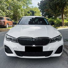 Glossy Black Front Kidney Diamond Grille W/ LED For 2019-2022 BMW G20 330i M340i