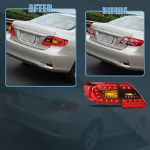 Red LED Tail Lights For 2011-2013 Toyota Corolla Replacement Rear Lamps Pair