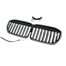 Gloss Black LED Front Kidney Grille Grill Light For 2020-2022 BMW 7-Series G11 G12 LCI Dual Slats